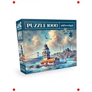 1000 Parça Yetişkin Puzzle: Tarihi Kule Manzarası