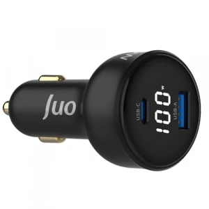 100W Led Ekranlı Araç Şarj Aleti, Type-C ve USB-A