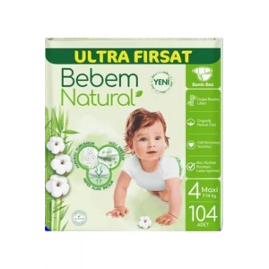 104 Adet 4 Numara Maxi Bebek Bezi Paketleri