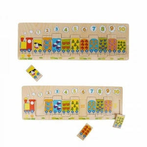 11 Parça Numaralı Trenler, Tahta Puzzle Eğlencesi