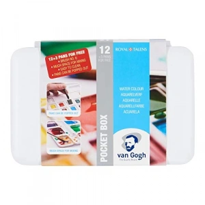 12+3 Set Sulu Tablet, Plastik Kutu ile Sanatını Geliştir
