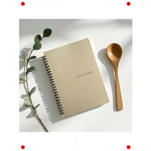 12 Haftalık Beslenme & Kilo Takip Defteri, Bej