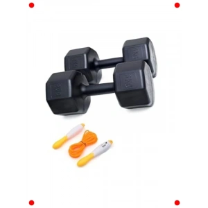 12 KG Dambıl Seti (2x6kg) ve Sayaçlı Atlama İpi