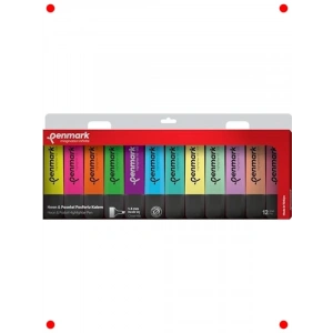 12li Fosforlu Kalem Seti - Pastel ve Neon Renkler