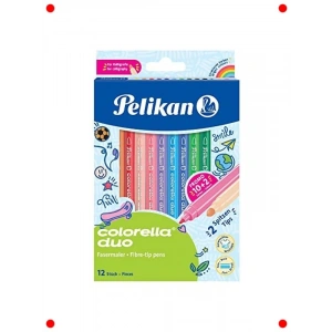 12li Keçeli Kalem Seti - Çift Uçlu & Canlı Renkler