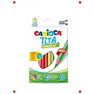 12li Üçgen Ergonomik Kuru Boya Kalemi Seti