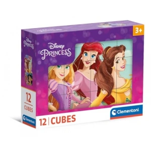 12 Parça Princess Temalı Küp Puzzle, Eğlenceli Aktivite