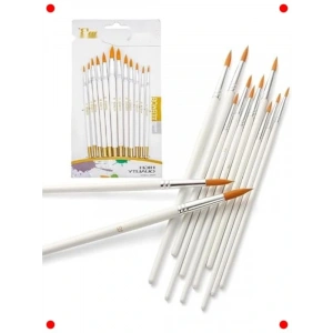 12 Parça  Sulu Yağlı Fırça Seti