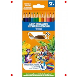 12 Renk Ahşap Kuru  Kalemi Seti