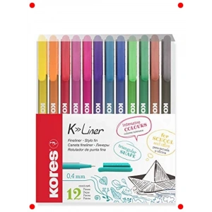 12 Renk İnce Uçlu Çizim Kalemi Seti - 0.4 mm