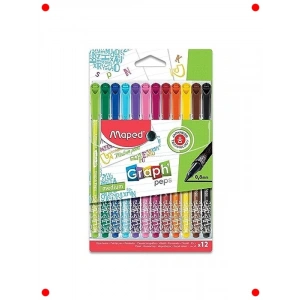 12 Renk Keçeli Kalem Seti, Çizim ve Boyama İçin