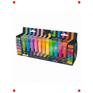 12 Renkli Fosforlu Kalem Seti