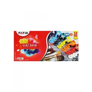 12 Renkli Guaj Tüp Seti, 12 ml Boya Seçenekleri