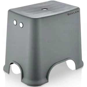 120 Kg Taşıma Kapasiteli Kaydırmaz Banyo Taburesi, Antrasit