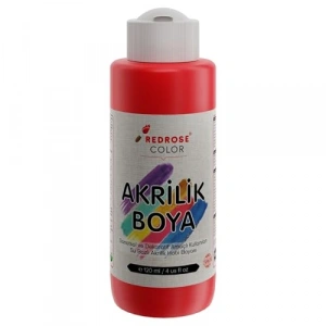 120 ml Kırmızı Akrilik, Çok Amaçlı Kullanım İçin