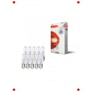 12V T5 1.2W Dipsiz Gösterge Ampulü - 10 Adet Set