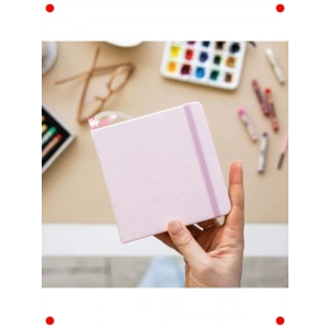 12x12 cm Sert Kapak Pembe Eskiz Defteri