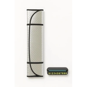 130x60 cm Katlanabilir Güneşlik ve Telefon Numaratörü Seti - Evrensel Kullanım