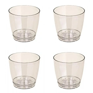 1.5 Litre Kapasiteli Düz Orkide Saksısı, 4 Adet Set