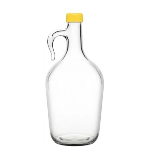 1.5 Litre Kapasiteli Şişe, Sarı Plastik Kapaklı, Şeffaf Yeşil Renk