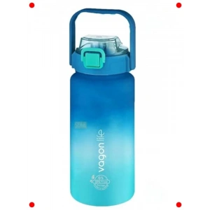 1.5 Litre Pipetli Motivasyon Matarası (Mavi-Turkuaz)