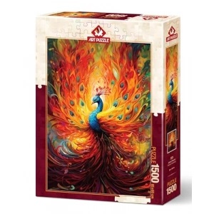 1500 Parça Efsanevi Tavuskuşu Temalı Puzzle, Detaylı Yapboz