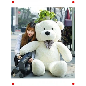 160 cm Papyonlu Beyaz Dev Peluş ı - Özel Hee