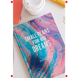 17x24 Metalik Süresiz Ajanda Planlayıcı Defter Mavi