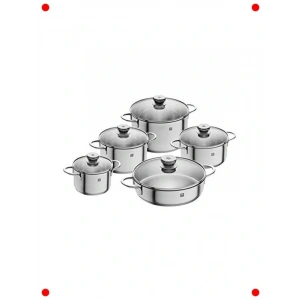 18/10 Paslanmaz Çelik 5 Parça Tencere Seti