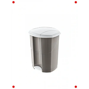 18 LT Pedallı Çöp Kovası - Bej Renk