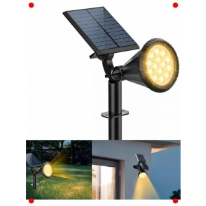 18W Güneş Enerjili LED Bahçe Spotu, Su çirmez