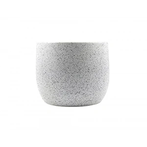 19 cm Beyaz Granit Toprak Saksı, Salon Çiçeklik