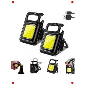 2 Adet Mini Şarj Edilebilir Çok Fonksiyonlu LED Fener