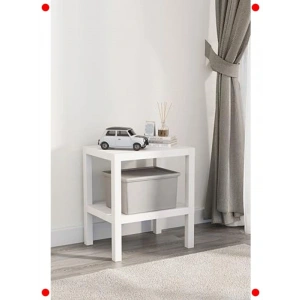 2 Katlı Çok Amaçlı Plastik Raf Beyaz (Banyo/Mutfak)