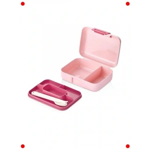 2 Katlı Pembe Bento Öğle Yemeği Kutusu (1.6L)