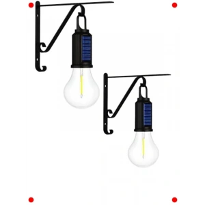 2li Set Güneş Enerjili LED Dekoratif Dış Mekan Lamba
