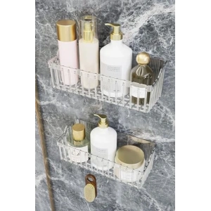 2li Yapışkanlı Banyo Rafı, Banyo Düzenleyici Organizer