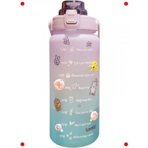 2 Litre Pipetli Motive Edici Su Şişesi - Zaman İşaretli