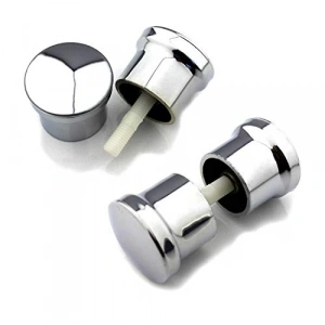 2 Takım Çift Kapaklı Duşakabin Kulpu - Krom Kaplama