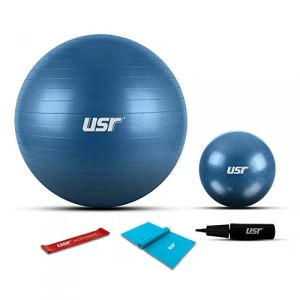 20+55 Cm Pilates Topu, Pompa ve 2 Lastik ile Set