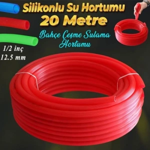 20 Metre İç Çapı 1/2 Silikonlu Bahçe Hortumu, Sulama Araçları