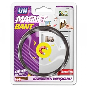 20 mm x 75 cm Magnet Bant, Çok Amaçlı Kullanım