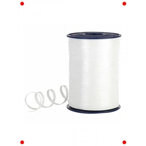 200m Beyaz Şerit Rafya Balon Süsleme Kurdelesi