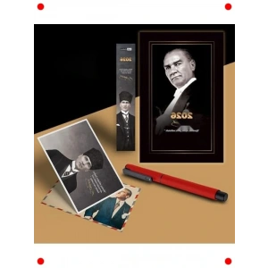 2026 Atatürk Temalı Ajanda Seti - Kırmızı