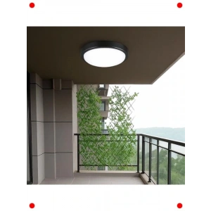 20W Yuvarlak Siyah  Nemli Yer Armatürü IP65