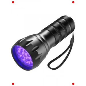 21 LED UV El Feneri (395nm) - Çok Amaçlı Blacklight
