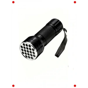 21 LED UV Mor Işık Feneri - Metal Kasa