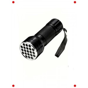 21 LED UV Mor Işık Feneri - Metal Kasa