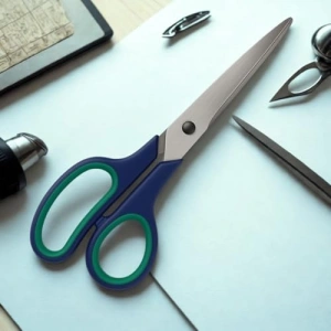 21.5 cm Paslanmaz Çelik Ofis Makası, Ergonok Sap