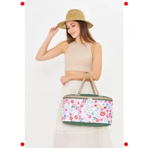 22 Litre Termal Piknik Kamp Çantası Flower Desen